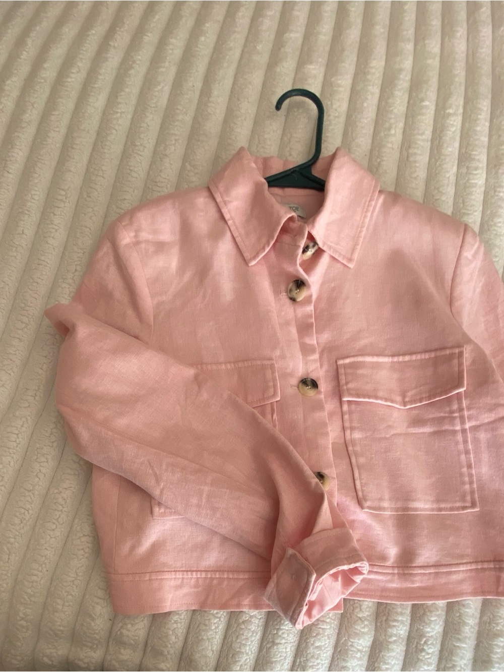 Rachel Zoe Light Pink Button-Front Jean Jacket - Picture 5 of 6